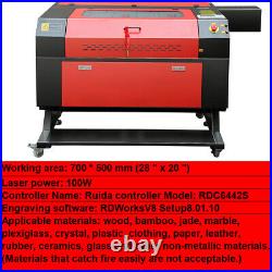 100W 700500mm CO2 Laser CAD Laser Engraver Cutter Cutting Engraving Machine USB
