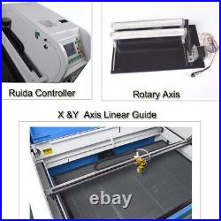 100W CO2 1060 Laser Engraving Machine Cutting Engraver & RECI Tube&5000W chiller