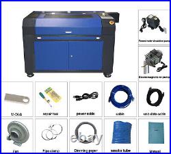 100W CO2 Laser Engraving Machine 35x24 Autofocus Laser Engraver&Warning Light