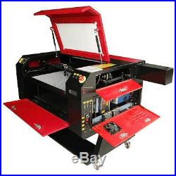 100W CO2 USB Laser Engraver Cutter Engraving Machine Red Dot Point + Rotary Axis