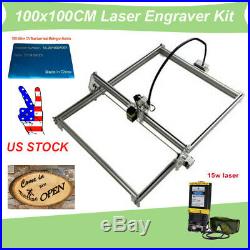 100x100CM Laser Engraver Kit Router Engraving Machine &15W Laser Module US Stock
