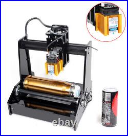 110V Cylindrical Laser Engraving Machine Laser Metal Engraver DIY Printing 15W