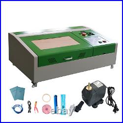 12x 8 40W CO2 Laser Engraver Cutter Engraving Cutting Machine + 4 Wheels