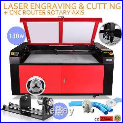 130W CO2 Laser Engraving Machine Cnc Cutter Rotary A-AXIS Carving Cutting