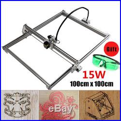 15000MW Laser Engraver Full Metal Marking Machine Wood Cutter DIY Kit 100x100cm