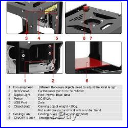 1500mW CNC Wood Router Laser Engraver Printer Cutter Cutting Machine New