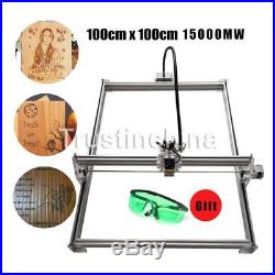 15W 100x100cm CNC Laser Engraver Metal Marking Machine Wood Cutter Souvenir Gift
