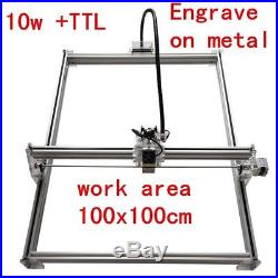 15W CNC Laser Engraver Metal Marking Machine Wood Cutter 100x100cm DIY Kit