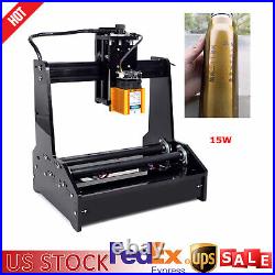 15W Cylindrical Laser Engraving Machine Desktop Metal Engraver Printing Portable