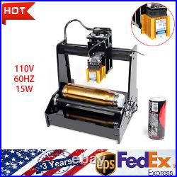 15W Cylindrical Laser Engraving Machine Desktop Metal Engraver Printing Portable