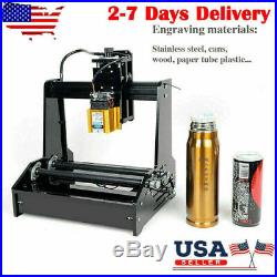 15W USB Laser Engraving Carving DIY Cylindrical Laser Engraver Printer Machine