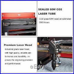 20 x 28 60W CO2 Laser Engraving Machine Laser Engraver Cutter With Rotary Axis