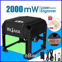 2000mW USB Laser Engraver Printer Carver DIY Engraving Cutting Machine + Gift