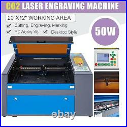2020 CO2 Laser Engraver Cutter 50W 20 × 12/500x300mm Engraving Cutting Machine