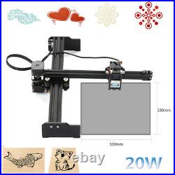 20W Laser Engraving Machine Desktop Engraver Printer Art Craft 110-240V Cutter
