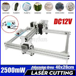 2500MW Laser Engraving Machine CNC Desktop Wood Logo Cutter Engraver 40X28C