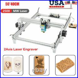 2500mW CNC 2Axis Laser Engraver Metal Marking Machine Wood Cutter 50x40 DIY Kit