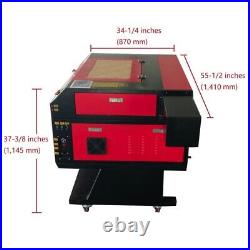 28×20 Ruida 80W CO2 Laser Engraving Machine Engraver Cutter Machine + Rotary
