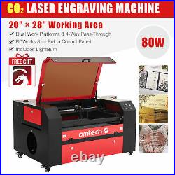 28x20 80W CO2 Laser Engraver Engraving Cutting Marking with Ruida Lightburn