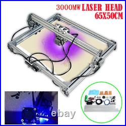 2Axis Blue CNC Laser Engraving Machine Cutter 650x650mmDIY Engraver lazer 3000MW