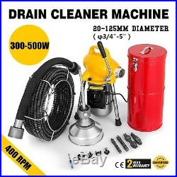 3/4-5 Drain Cleaner 500 W Sectional Sewer Snake Drain Auger Cleaning Machine