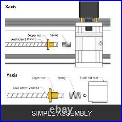 3 Axis CNC Router Kit 24X18CM DIY Laser Engraver + 5500MW Laser Moudle PCB USA