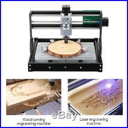 3 Axis CNC3018PRO Router Machine Laser Engraving PCB Milling Wood Carving 2500mW