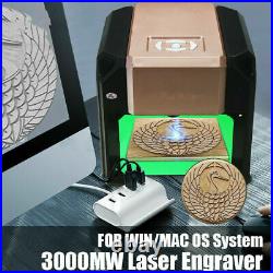 3000MW 3D CNC Laser Engraving Cutting Machine USB Engraver DIY Logo Mark Printer