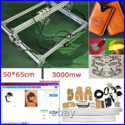 3000MW 65x50cm Laser Engraving Machine Kit Cutting Engraver Desktop With Goggles