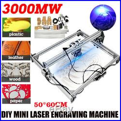 3000MW DIY 50cmx65cm Laser Engraving Engraver Cutting Machine Logo Printer Set