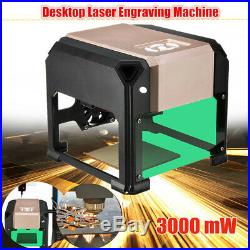 3000MW Desktop Laser Engraving Machine Logo Marking Printer DIY CNC Engraver