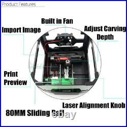 3000MW USB 3D Laser Engraving Cutting Machine Engraver CNC DIY Logo Printer US