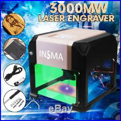 3000MW USB Laser Engraving Cutting Machine DIY Logo Printer CNC Engraver