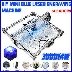 3000mW 5065cm Area Laser Engraving Cutting Machine Printer Kit Desktop Gift DIY