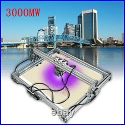 3000mW DIY Desktop Mini Blue Laser Engraving Machine 65x50cm 2Axis Control Board