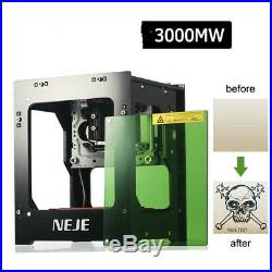 3000mW DIY Desktop Mini CNC Laser Engraver Cutter Wood Cutting Machine Router