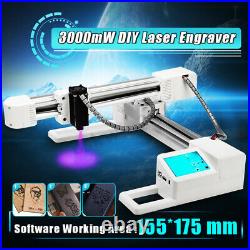 3000mW DIY Laser Engraver 155x175mm Computer Marking Cutter Machine Stainless