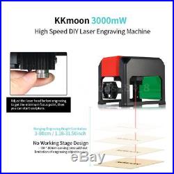 3000mW High Speed Laser Engraving Machine USB DIY Carving Wood Burning Tool CE