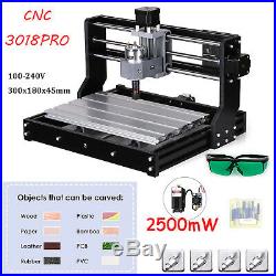 3018 PRO DIY CNC Router 2in1 Laser Engraving Machine 2500mw & ER11 Collet