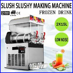 30L Frozen Drink Slush Making Machine Smoothie Maker Fit Granita Drinks Business