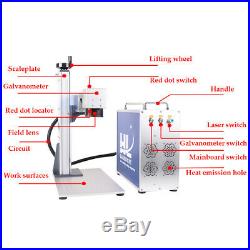 30W Fiber Laser Marking Machine Engraver Metal Engraving For Stainless Steel USA