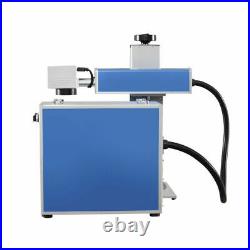 30W Fiber Laser Metal Marking Machine Engraver Two Field lens WithRotary Axis US