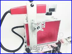 30W Fiber Laser marking machine metal engraver engraving rotary axis chuck drum