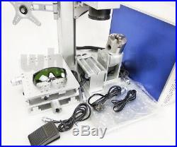 30W raycus fiber Laser marking machine metal engraver engraving cnc rotary axis