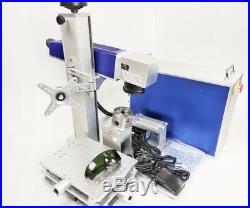 30W raycus fiber Laser marking machine metal engraver engraving cnc rotary axis