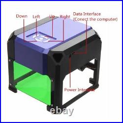 3500mW Mini Desktop Laser Engraver Printer DIY Logo Marking Cutter USB 80x80mm