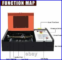 3D Print 40W CO2 Laser Engraver Cutter with 8 x 12in Bed K40 for DIY Home Office