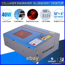 40W 12 x 8 USB Port CO2 Laser Engraving Machine Engraver Cutter Red Dot K40