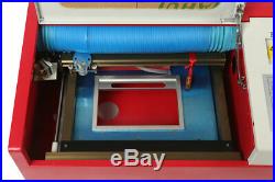 40W CO2 12x8 Inches Laser Engraver Cutter with Rotary Wheels & LCD Screen