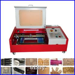 40W CO2 12x8 Inches Laser Engraving machine with Rotary Wheels & LCD Screen